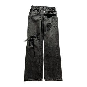 GRLFRND Straight Leg Jeans in Black Denim